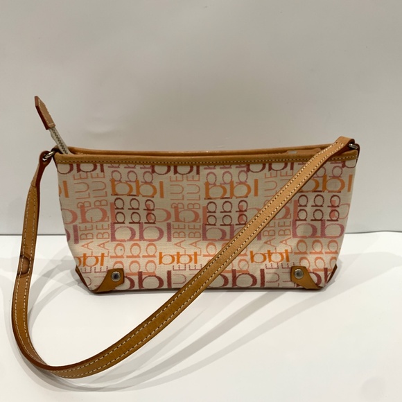 Burberry Blue Label Logo Canvas Pouch Sku#85375 (Gently used, water stain strap) - Picture 2 of 15